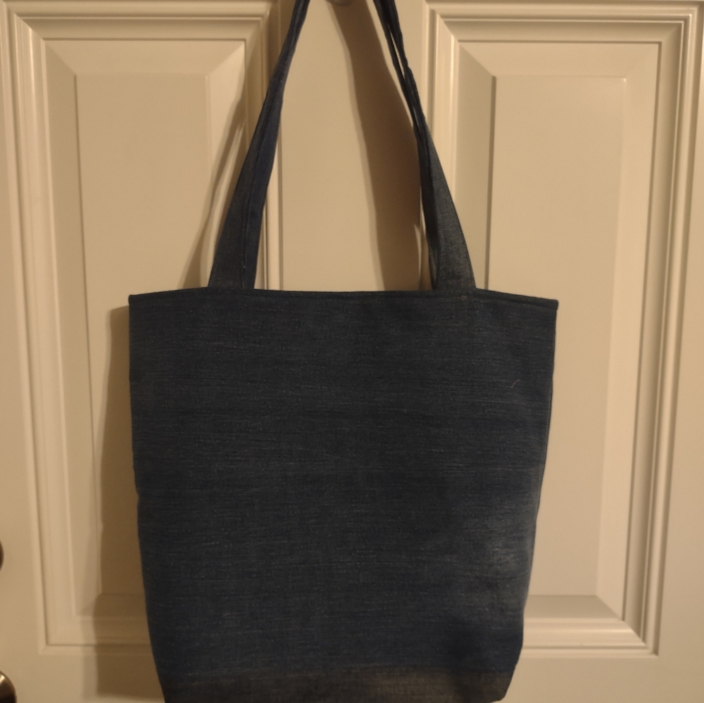 Handmade Upcycled Denim Tote Bag 13 - Picture 3 of 4